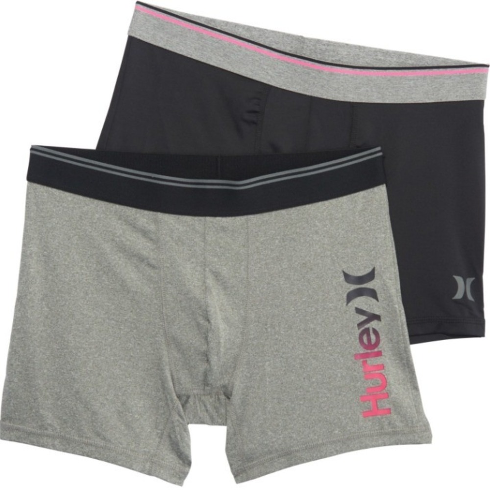 Hurley Boxer Briefs Mens Small (28-30) Wayfarer Graphic Boxer Brief 2-Pack New